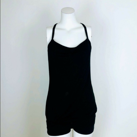 Lululemon C.Y.B Tank Black Layered Top Yoga Cowl - Picture 2 of 4